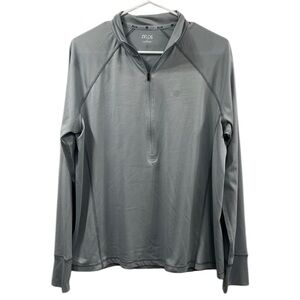 Zelos Light Blue/Gray Lightweight Athletic Quarter Zip Longsleeve Shirt 1X